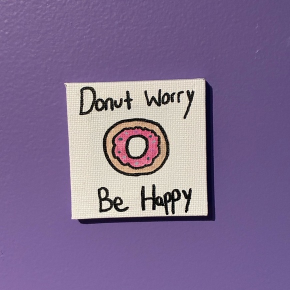 Hand Crafted Other - Pink Donut Acrylic Marker Painting